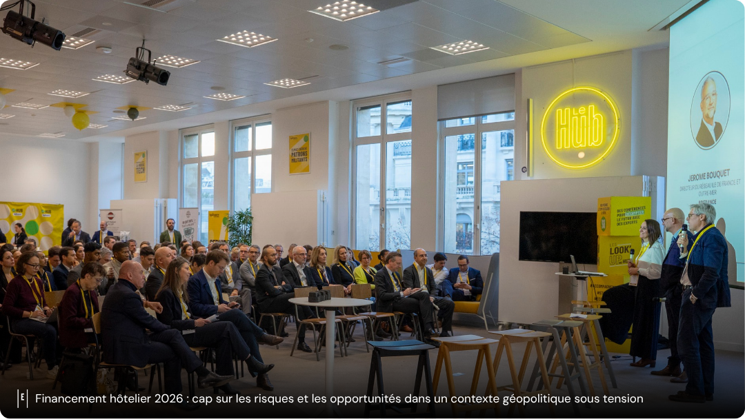 EXTENDAM et Bpifrance ont organisé la deuxième édition du Club Banques Tourisme, un webinaire consacré aux tendances du marché hôtelier et, plus particulièrement, au financement hôtelier 2026 dans un contexte géopolitique sous tension. Voici les enseignements clés de cette rencontre entre financeurs, investisseurs et experts du secteur. Le fil rouge du webinaire Dans un monde…